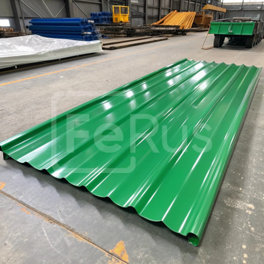 Профнастил С10 полиэстер (Zn100-180) 0,35х1100х1200 мм, RAL 6020