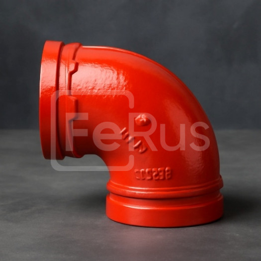 Колено под муфту грувлок ковкий чугун 90 ДУ 100 (ДН 127) 4